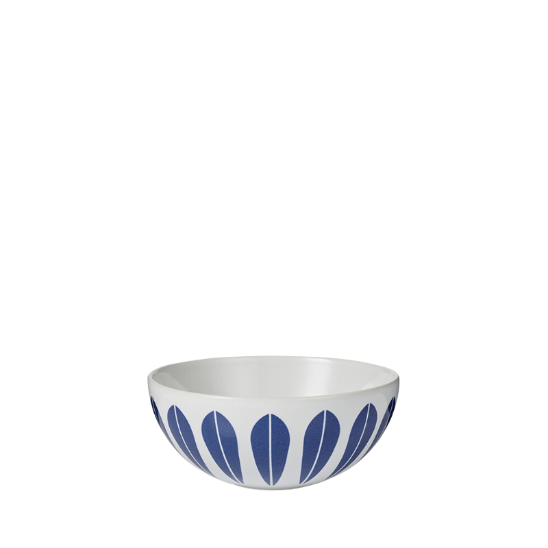 Lotus Bowl | White, Dark Blue