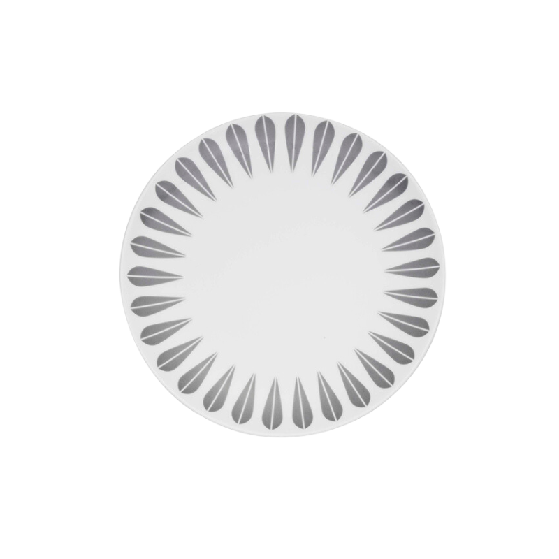 Lotus Plate | White, Grey