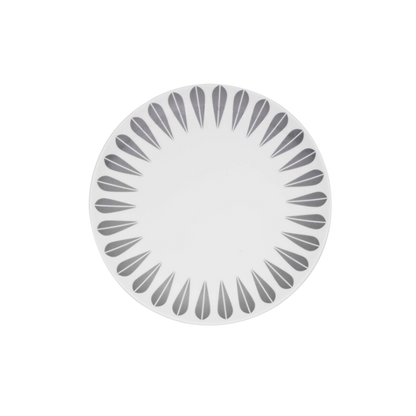 Lotus Plate | White, Grey