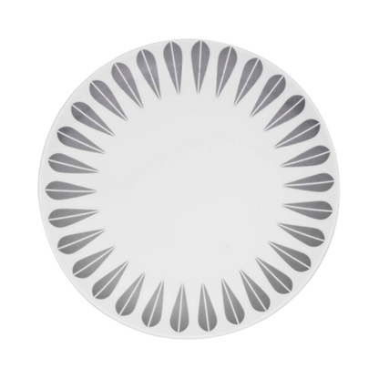 Lotus Plate | White, Grey