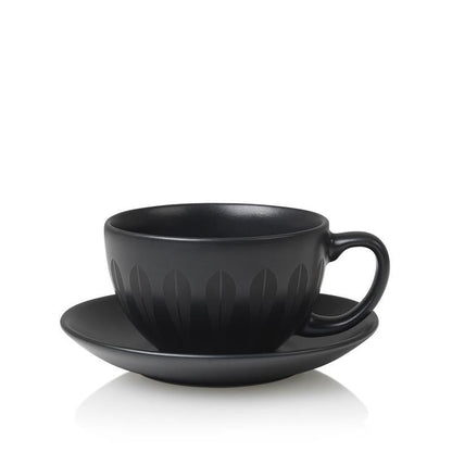 Lucie Kaas, ARNE CLAUSEN COLLECTION, Lotus Tea Cup And Saucer | Black, Tableware