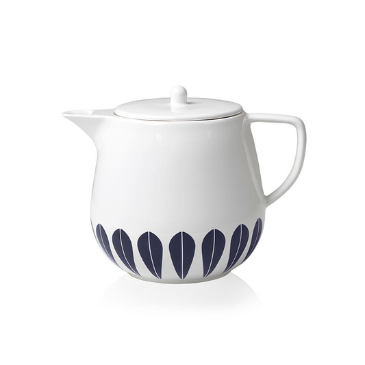 Lucie Kaas, ARNE CLAUSEN COLLECTION, Lotus Tea Pot | White, Dark Blue, Coffee Servers & Tea Pots