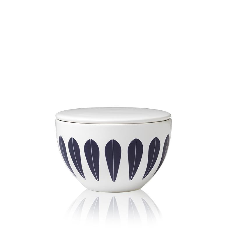 Lucie Kaas, ARNE CLAUSEN COLLECTION, Lotus Sugar Bowl With Lid | White, Dark Blue, Sugar Bowls & Creamers