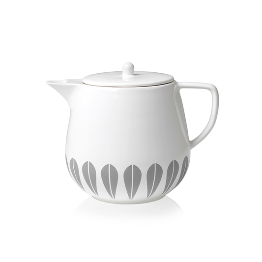 Lucie Kaas, ARNE CLAUSEN COLLECTION, Lotus Tea Pot | White, Grey, Coffee Servers & Tea Pots
